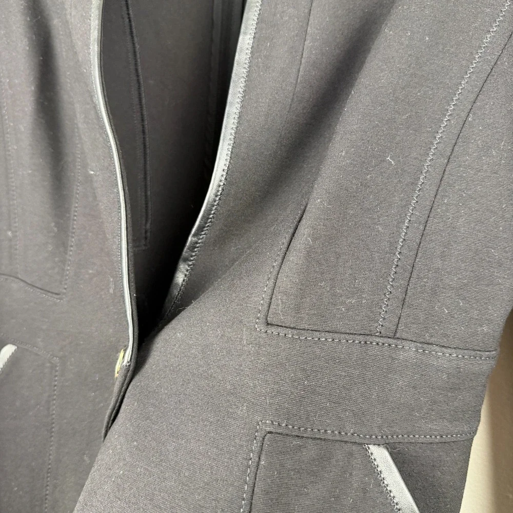 White House Black Market Blazer Jacket Women 10 Black Single-Button Career Fancy - Picture 8 of 16